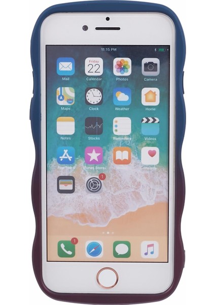 Apple iPhone 7/8 Için Jtw Serisi (Tpu Kılıf Dalgalı Kenar Çift Renkli Telefon Geri Kapak Sapfire+Koyu Mor (Yurt Dışından) fiyatları