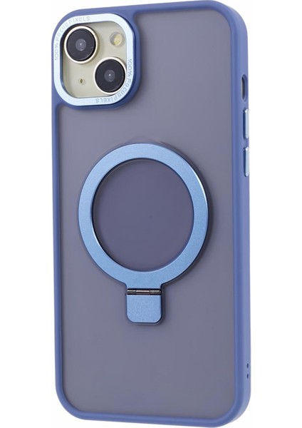 Apple iPhone 14 Tpu+Pc Kılıfı Için Magsafe Cilt Touch Kickstand Telefon Kapak-Mavisi ile Uyumlu (Yurt Dışından)
