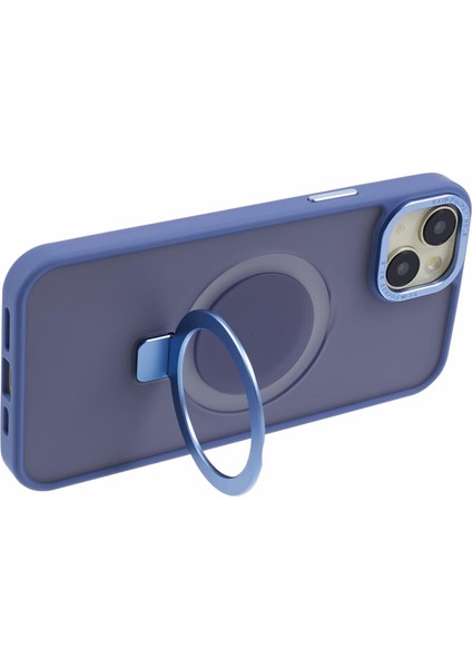 Apple iPhone 14 Tpu+Pc Kılıfı Için Magsafe Cilt Touch Kickstand Telefon Kapak-Mavisi ile Uyumlu (Yurt Dışından)
