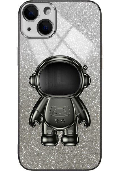 Apple iPhone 14 Için Astronot Kickstand Pc+Tpu Anti-Drop Cep Telefonu Kılıfı Black (Yurt Dışından)