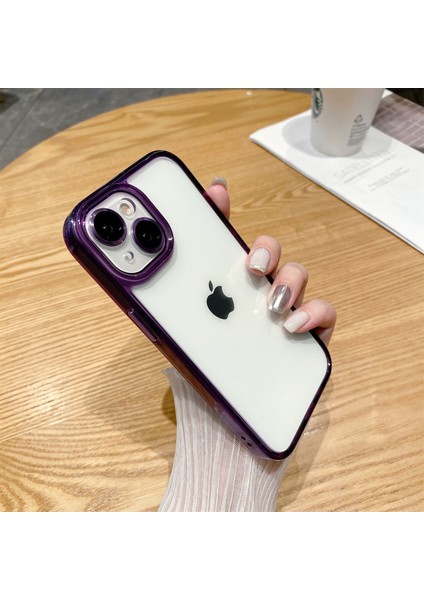 Apple iPhone 14 Plus Case Için Tpu+Pc Anti Drop Anti-Drop Telefon Kapağı Lens Film-Morası ile (Yurt Dışından)