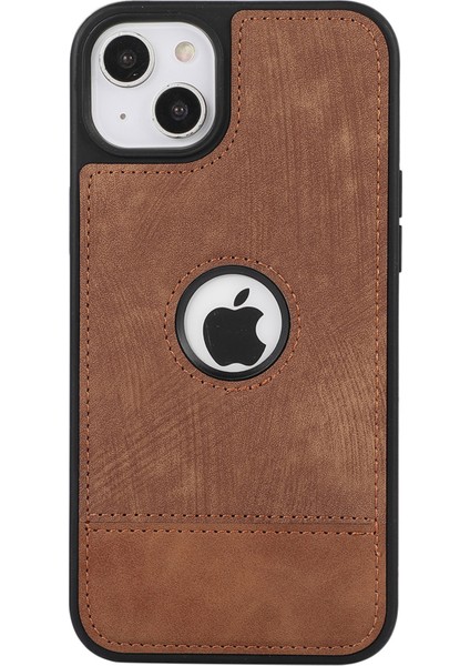 Apple iPhone 13 Için 6.1 Inç Kasa Ekleme Pu Deri Kaplı Tpu Şok Emici Akıllı Telefon Kapak Kahverengi (Yurt Dışından)