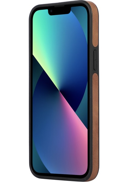 Apple iPhone 13 Için 6.1 Inç Kasa Ekleme Pu Deri Kaplı Tpu Şok Emici Akıllı Telefon Kapak Kahverengi (Yurt Dışından) fırsatları