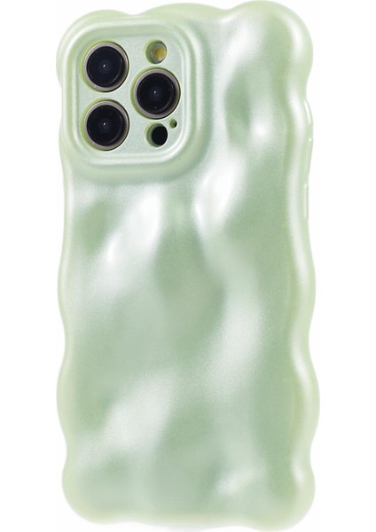Apple iPhone 13 Pro Tpu Kasası Wavy Edge Macaron Renk Mobil Telefon Kapak Bright Yeşil (Yurt Dışından)