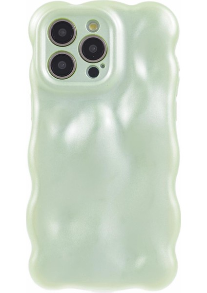 Apple iPhone 13 Pro Tpu Kasası Wavy Edge Macaron Renk Mobil Telefon Kapak Bright Yeşil (Yurt Dışından)