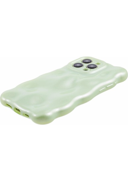 Apple iPhone 13 Pro Tpu Kasası Wavy Edge Macaron Renk Mobil Telefon Kapak Bright Yeşil (Yurt Dışından)