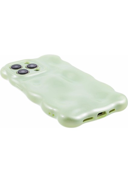 Apple iPhone 13 Pro Tpu Kasası Wavy Edge Macaron Renk Mobil Telefon Kapak Bright Yeşil (Yurt Dışından)