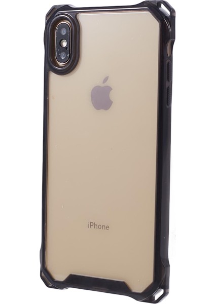 Apple iPhone Xs Max Case Tpu Çerçevesi Temiz Akrilik Geri Telefon Kapak Tövbe Tasarlamalı Siyah (Yurt Dışından)