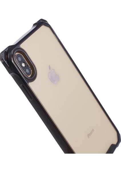 Apple iPhone Xs Max Case Tpu Çerçevesi Temiz Akrilik Geri Telefon Kapak Tövbe Tasarlamalı Siyah (Yurt Dışından)