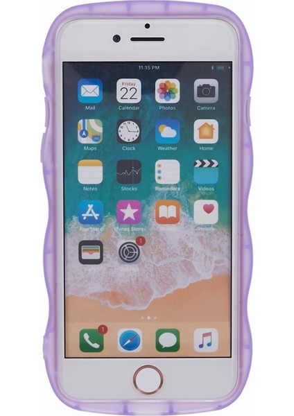 Apple iPhone 7/8 Için Jtw Serisi (Case Glitter Stars Wavy Edge Tpu Kapak-Mor (Yurt Dışından) fiyatları