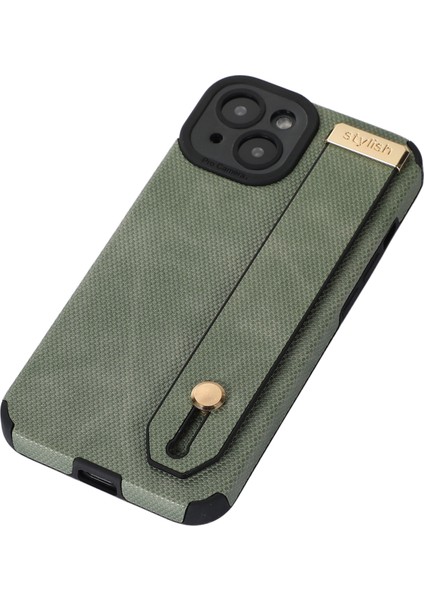 Apple iPhone 13 Case Bilekliği Için Morandi Stil Tpu+Pu Deri Anti-Drop Telefon Kapak Yeşilleri (Yurt Dışından) fiyatları