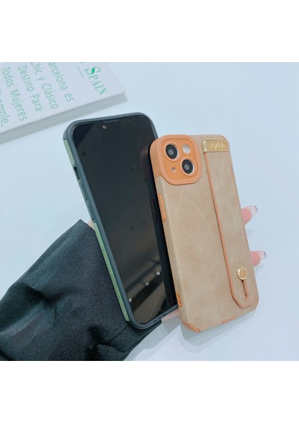 Apple iPhone 13 Case Bilekliği Için Morandi Stil Tpu+Pu Deri Anti-Drop Telefon Kapak Yeşilleri (Yurt Dışından) indirimleri