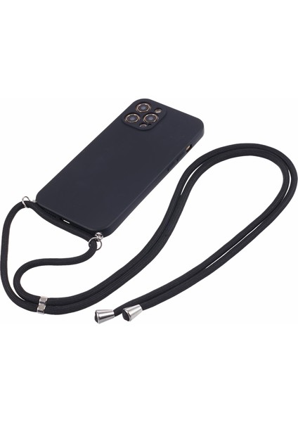 Apple iPhone 12 Pro Max Case Fiber Astar Long Lanyard-Black ile Ka Tpu Telefon Kapağı (Yurt Dışından) fiyatları