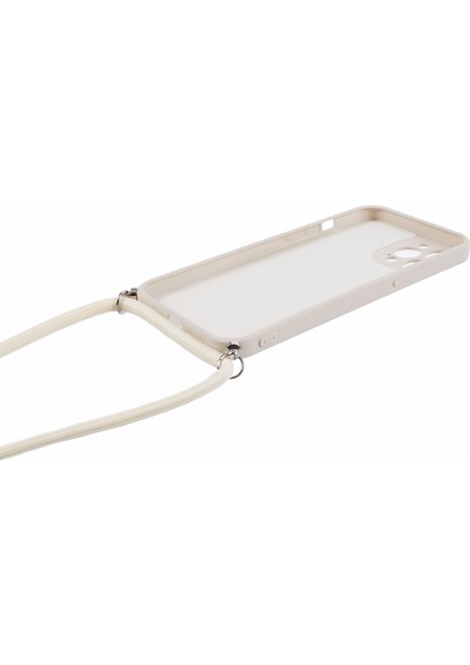 Apple iPhone 12 Pro Max Case Fiber Astar Long Lanyard-White ile Ka Tpu Telefon Kapağı (Yurt Dışından) modelleri