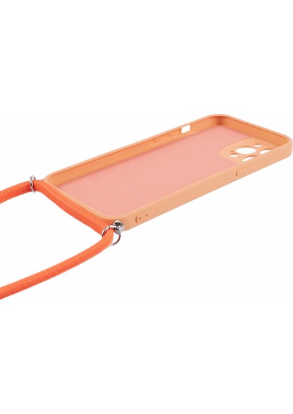 Apple iPhone 12 Pro Max Case Fiber Astar Için Long Lanyard-Orange ile Ka Tpu Telefon Kapağı (Yurt Dışından)
