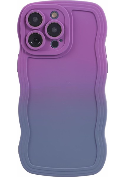 Apple iPhone 14 Pro Case Anti-Fall Tpu Kıvırcık Dalga Telefonu Geri Kapak Morası+Lavanta Grisi Için Jtw Serisi (Yurt Dışından)
