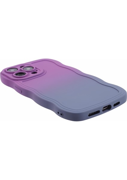 Apple iPhone 14 Pro Case Anti-Fall Tpu Kıvırcık Dalga Telefonu Geri Kapak Morası+Lavanta Grisi Için Jtw Serisi (Yurt Dışından)