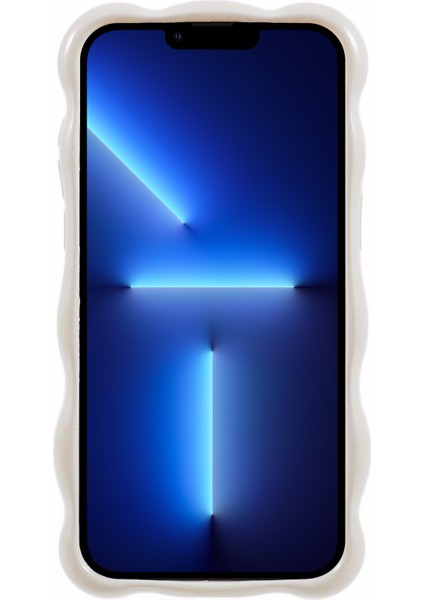 Apple iPhone 13 Pro Tpu Kasası Düşünü Kardı Macaron Renk Cep Telefonu Kapak Krem Beyaz (Yurt Dışından)