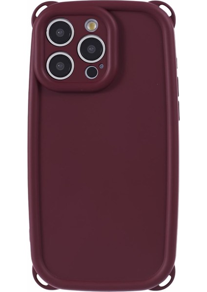 Apple iPhone 13 Pro Max Tpu Kasası Için Jtw Serisi Dört Ayı Kulak Köşeleri Ka Telefon Kapak Kırmızısı (Yurt Dışından)
