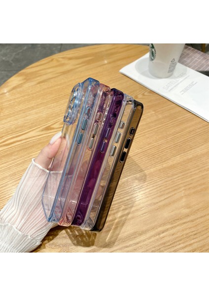 Apple iPhone 14 Pro Max Case Şeffaf Tpu+Pc Telefon Kapağı Lens Film-Pembe (Yurt Dışından)