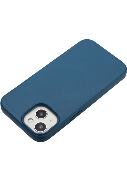 Apple iPhone 14 Plus Case Wheat Straw+Tpu Telefon Kapağı Magsafe-Dark Blue ile Uyumlu (Yurt Dışından)