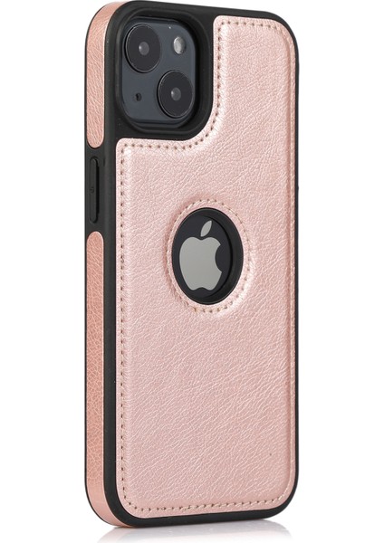 Apple iPhone 14 Plus Içinpu Deri Kılıf Plus Kabuk Düz Renkli Damla Dayanıklı Telefon Geri Kapak Golü Altın (Yurt Dışından)