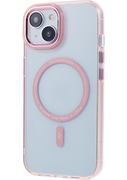 Tpu+Pc Apple iPhone 14 Plus Içintemiz Telefon Kapağı Plus Slim Case Magsafe-Pink ile Uyumlu (Yurt Dışından)