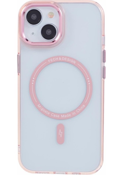 Tpu+Pc Apple iPhone 14 Plus Içintemiz Telefon Kapağı Plus Slim Case Magsafe-Pink ile Uyumlu (Yurt Dışından)