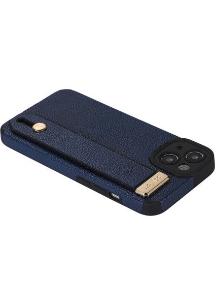 Apple iPhone 14 Plus Case Pu Derisi+Tpu Kickstand Kayış Mavisi ile Anti-Damla Telefon Kapağı (Yurt Dışından) modelleri