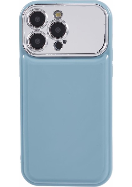 Apple iPhone 13 Pro Electrolepating Lens Çerçevesi Şeker Renk Tpu Kapağı (Hassas Kesim) Için Hyt Serisi -Blue (Yurt Dışından)