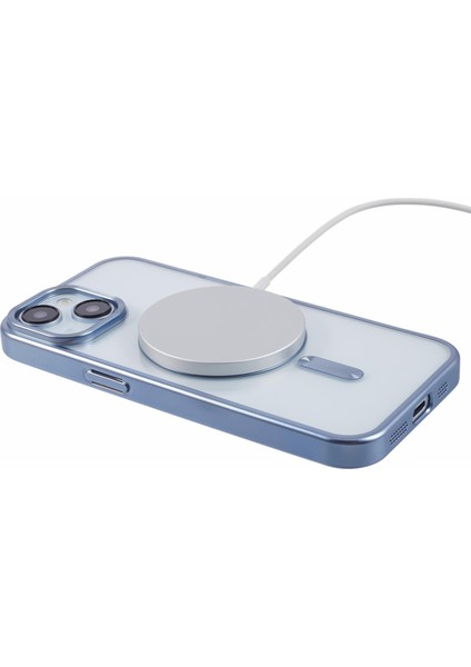 Apple iPhone 13 Case Mat Tpu Elektrapma Telefon Kapağı Magsafe-Baby Mavisi ile Uyumlu (Yurt Dışından)