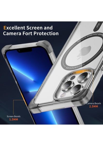 Apple iPhone 13 Pro Max 6.7 Inç Kasa Tpu+Akrilik Telefon Kapağı Magsafe-Tövbe Siyahı ile Uyumlu Ysm Takviyeli Köşeler Serisi (Yurt Dışından) indirimleri