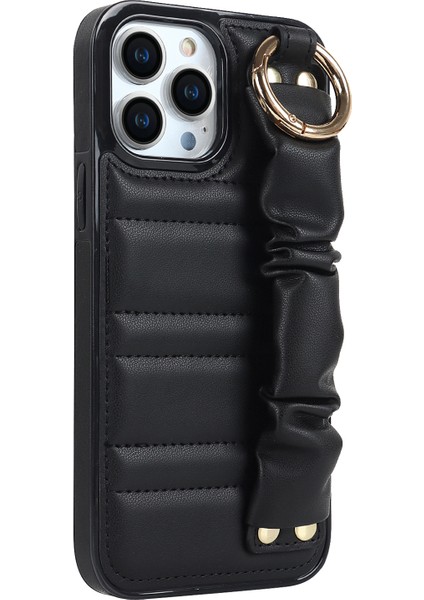 Apple iPhone 12 Pro Max Maksimum Pileli Bileklik Pu Deri+Tpu Cep Telefonu Kılıf (Yurt Dışından)