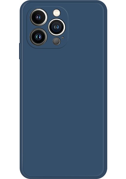 Apple iPhone 15 Pro Fesyonel Kenar Telefon Kılıfı Fiber Astar Ka Tpu Arka Kapak-Dark Mavi (Yurt Dışından)