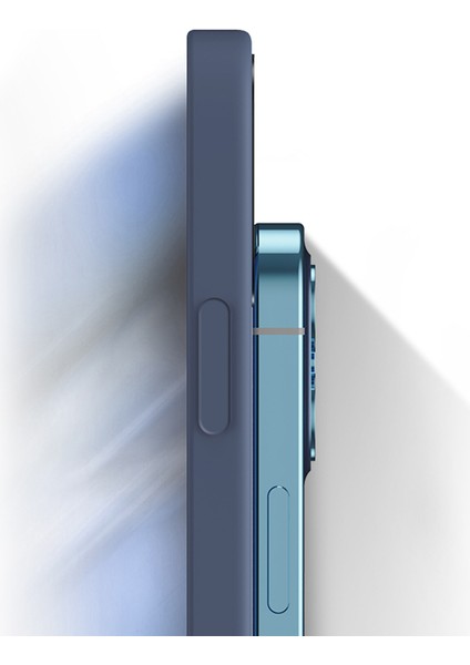 Apple iPhone 15 Pro Fesyonel Kenar Telefon Kılıfı Fiber Astar Ka Tpu Arka Kapak-Dark Mavi (Yurt Dışından)