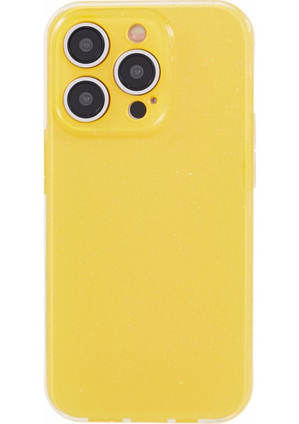Apple iPhone 13 Pro Max Için 6.7 Inçlik Kasa Işıltılı Anti-Çizik Cep Telefonu Tpu Cover-Sarı (Yurt Dışından)