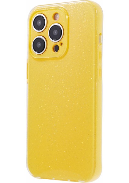 Apple iPhone 13 Pro Max Için 6.7 Inçlik Kasa Işıltılı Anti-Çizik Cep Telefonu Tpu Cover-Sarı (Yurt Dışından)