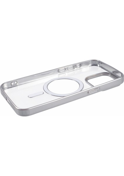 Apple iPhone 13 Pro 6.1 Inç Kasa Mat Yumuşak Tpu Manyetik Telefon Kapağı Magsafe-Silver ile Uyumlu (Yurt Dışından)