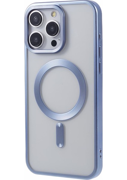 Apple iPhone 13 Pro 6.1 Inç Kasa Mat Yumuşak Tpu Manyetik Telefon Kapağı Magsafe-Baby Mavi ile Uyumlu (Yurt Dışından)