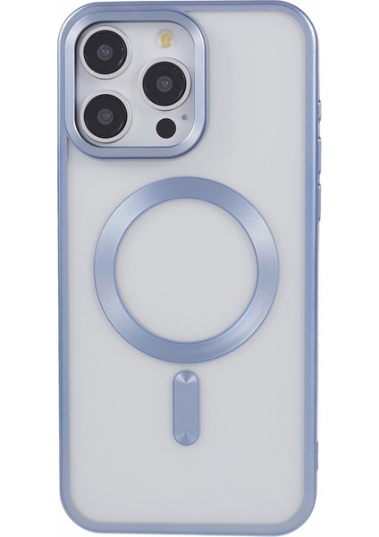 Apple iPhone 13 Pro 6.1 Inç Kasa Mat Yumuşak Tpu Manyetik Telefon Kapağı Magsafe-Baby Mavi ile Uyumlu (Yurt Dışından)