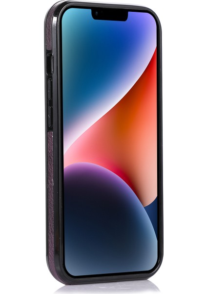 Apple iPhone 13 Mini 5.4 Inç Cep Telefonu Kılıfı Logo Tasarım Pu Deri+Tpu Damla Geçirmez Arka Kapak-Doğru (Yurt Dışından) modelleri