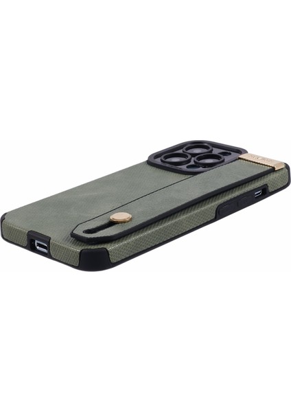 Apple iPhone 14 Pro Case Bilekliği Için Morandi Stil Tpu+Pu Deri Telefon Kickstand Kapak Yeşil (Yurt Dışından) indirimleri
