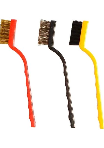 Elite Tel Fırça Seti 3’lü Set Sert Plastik-Pirinç-Paslanmaz Çelik Tel Fırçalar fiyatları