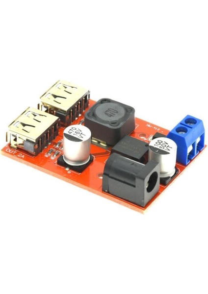 LM2596S Çift USB Voltaj Düşürücü (6-40 GIRIŞ-5V 3A Çıkış)