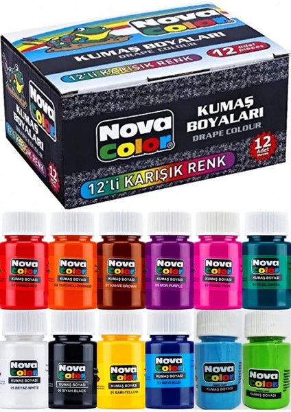 12'li Kumaş Boyası Nova Color 30 ml NC 192