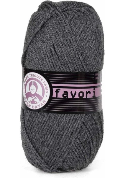 Ören Bayan Favori Örgü İpi - Koyu Gri - 5'Li Paket - ( Renk Kodu : 009 )