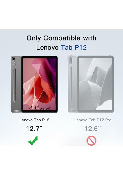 Lenovo Tab P12 12.7 Inç Kılıf Akıllı Smart Uyku Modlu Standlı Şeffaf Smart Tri-Fold Kapak Tablet Kılıfı fiyatları