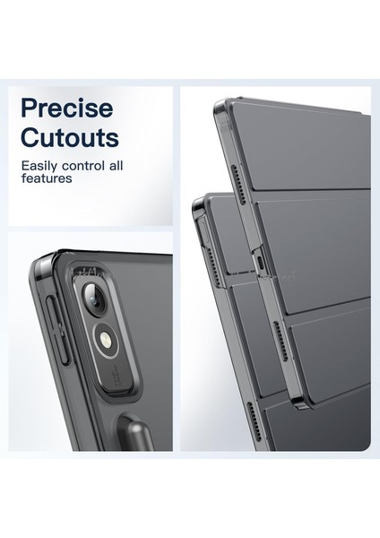 Lenovo Tab P12 12.7 Inç Kılıf Akıllı Smart Uyku Modlu Standlı Şeffaf Smart Tri-Fold Kapak Tablet Kılıfı indirimleri