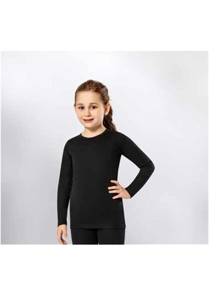 2005K Kız Çocuk Uzun Kollu Termal Body - SİYAH