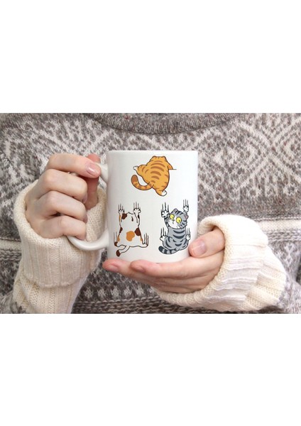 Kedi Baskılı Seramik Kahve Çay Kupası fiyatları
